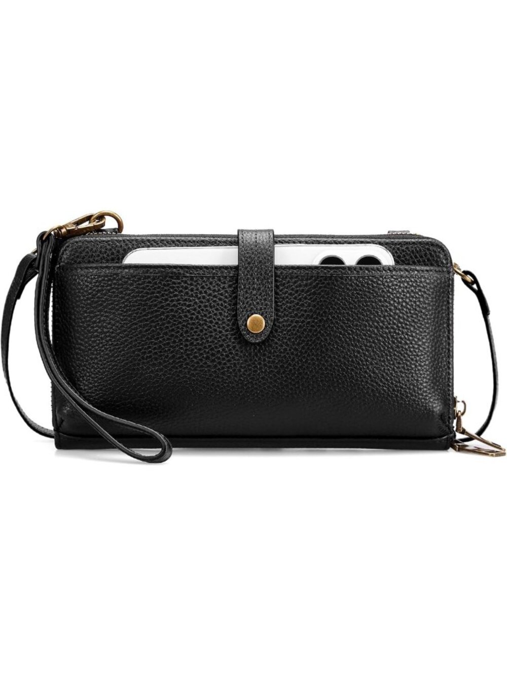 Genuine Leather Crossbody Phone Bag with Wallet - Stylish & Functional Accessory
